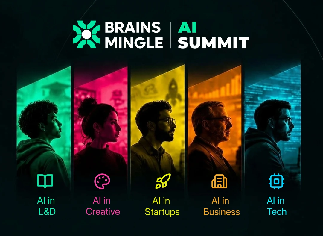 BrainsMingle AI Summit: five tracks — AI in L&D, Creative, Startups, Business and Tech